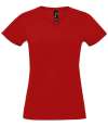 02941 Imperial V Lds SOL'S Ladies Imperial V Neck T-Shirt Red colour image